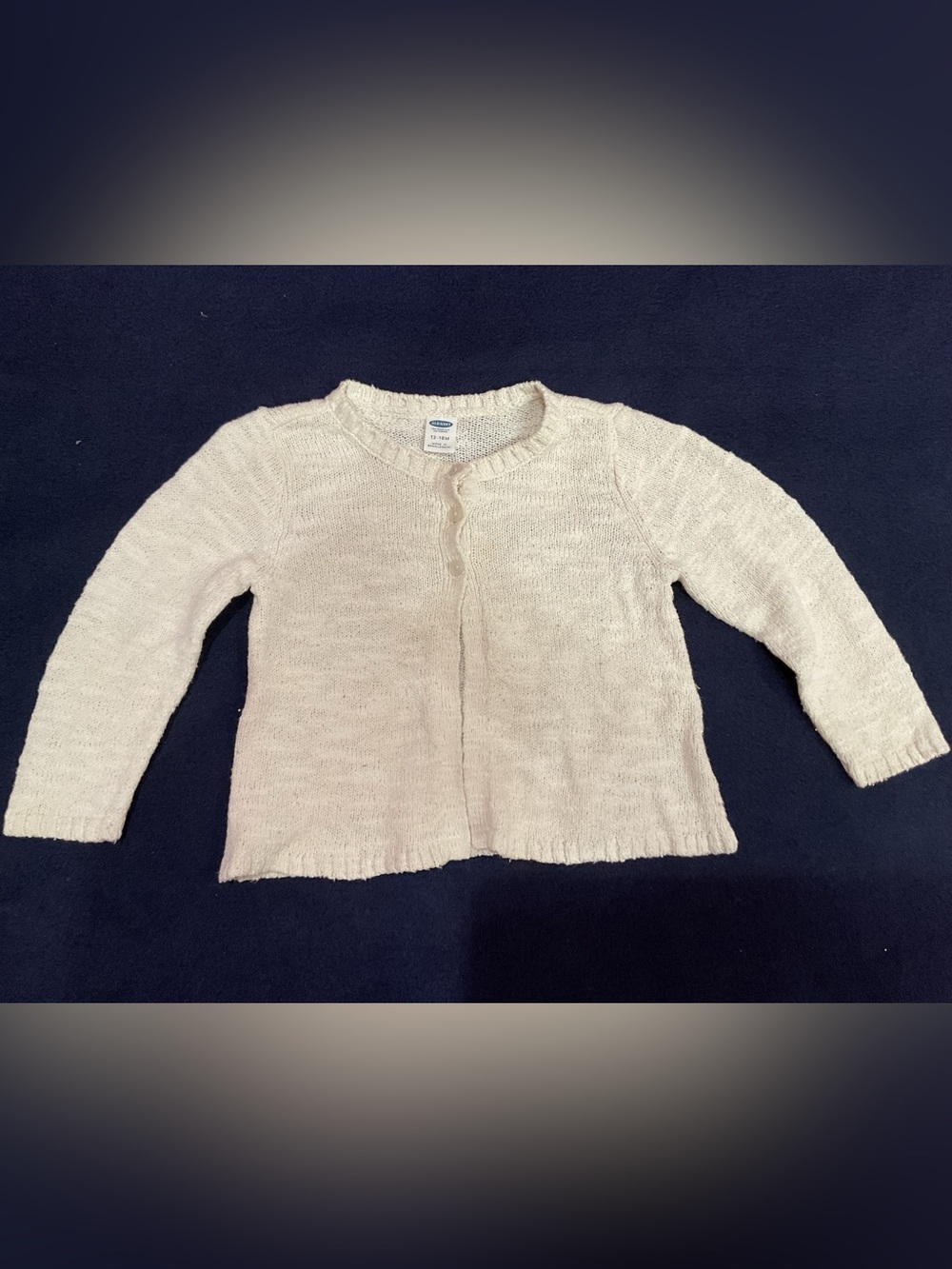 Old Navy Baby Girls White Cream Knit Cardigan Size 12–18M